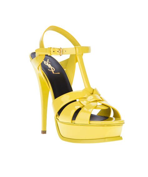 yellow ysl heels